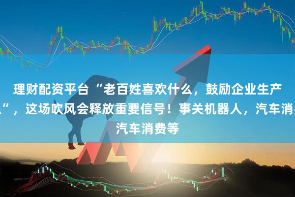 理财配资平台 “老百姓喜欢什么，鼓励企业生产什么”，这场吹风会释放重要信号！事关机器人，汽车消费等